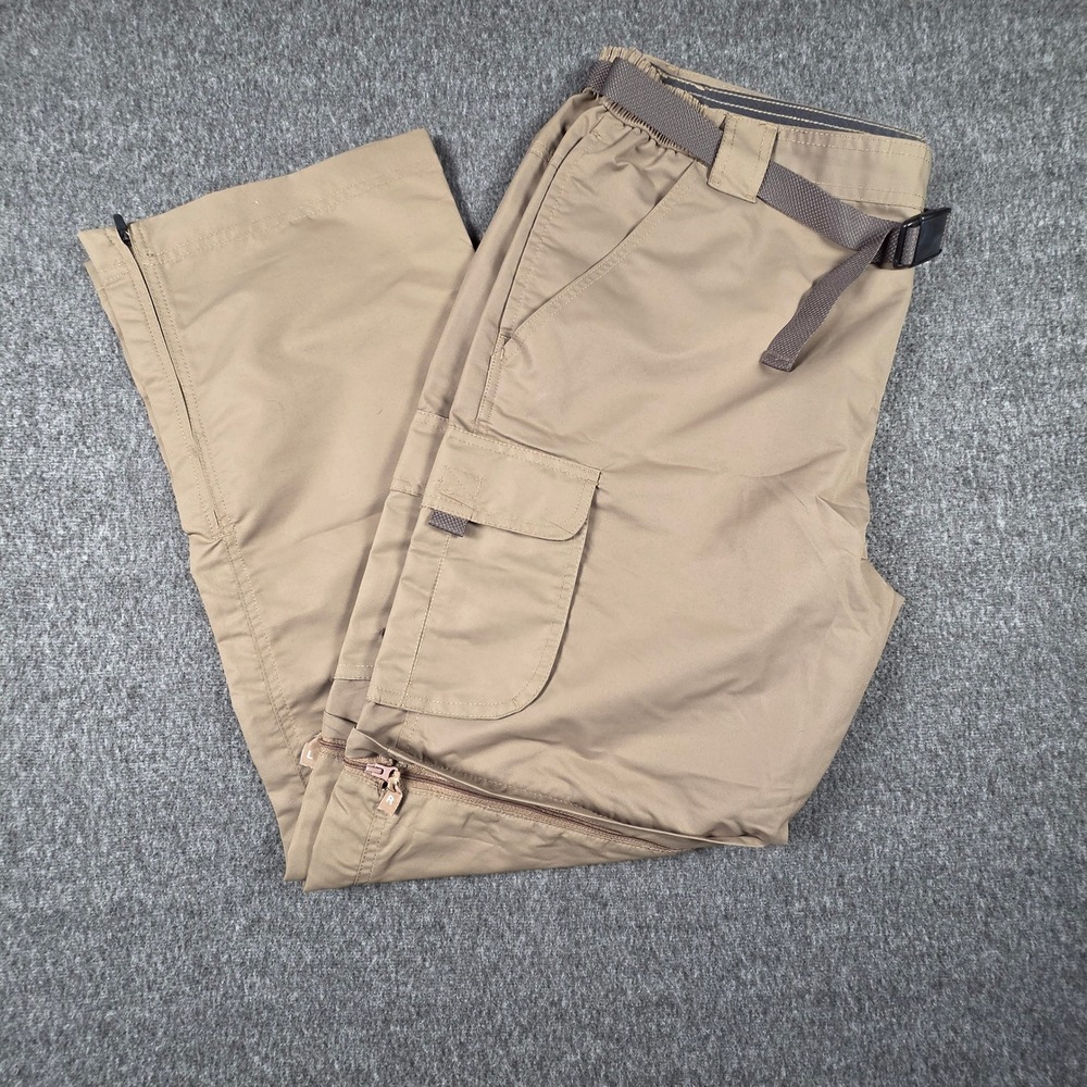 Pacific Trail Convertible Cargo Hiking Pants Mens 40x32 Khaki Nylon Waterproof 0